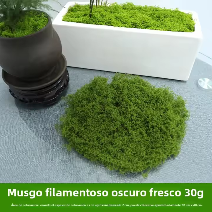 1PC DIY Hierba Artificial Verde Fresca Moss Para Jardín Terrariums Decoración De Centros De Mesa De Boda Micro Paisaje De Leno - 1