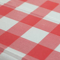 Mantel Desechable De Plástico Rojo a Cuadros Gingham 180cm X 180cm Para Fiestas Al Aire Libre BBQ Picnic Cubierta De Mesa - details 5