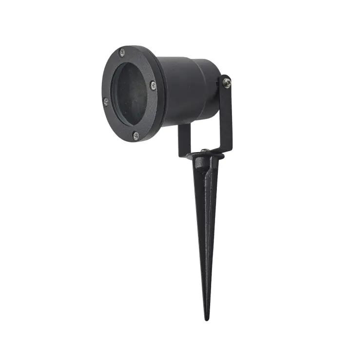 SANCO STORE - PAPILLON Foco Halógeno IP54 Para Jardín y Exteriores Con Pincho Color Negro - 1