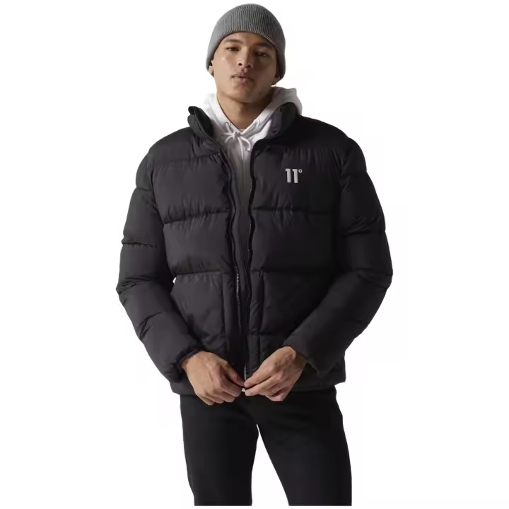 Chaqueta 11 DEGREES Panel Puffer para hombre en color negro - 1