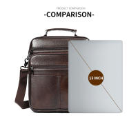 Bolsa De Hombro Para Laptop De 13 Pulgadas WESTAL Para Negocios Y Documentos Correa Ajustable Material Principal Cuero Genuino Estilo Casual - details 3