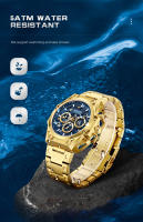Reloj De Pulsera De Lujo Para Hombres MEGIR De Acero Inoxidable Con Calendario Y Luz Aérea Cronógrafo Resistente Al Agua Reloj De Moda Casual - details 11
