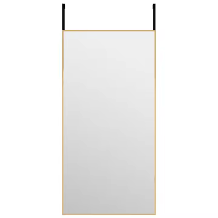 vidaXL Espejo de Puerta Cristal y Aluminio Colgante Interior Pared Color Dorado,  Negro, y mas - 1