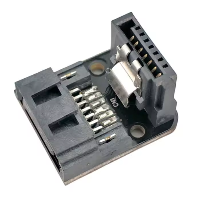 1 paquete SATA 7pin macho a SATA 7pin hembra adaptador convertidores, 90 grados SATA macho a hembra adaptador para placas base - 1