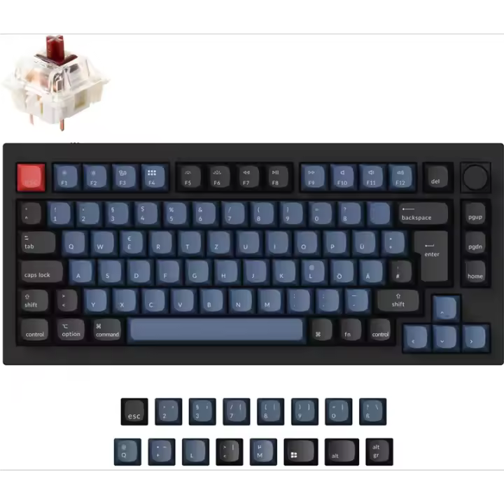 Keychron Q1 Knob ISO-ES Switch Gateron Pro Marrón - 1