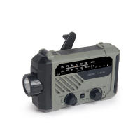 Radio de emergencia portátil, radio de emergencia FM/AM con generador solar recargable, con linterna LED y luz de lectura, fuente de energía móvil de 2000mAh con manivela. - details 3