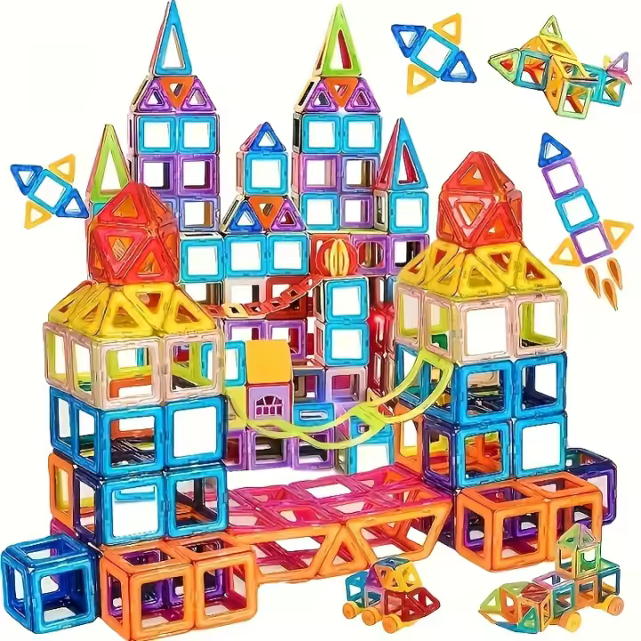 Juguetes Educativos Montessori Para Niños Bloques De Construcción Magnéticos Grandes Con Fuerte Magnetismo Set De Construcción DIY Regalo Para Niños De 3-12 Años - 1