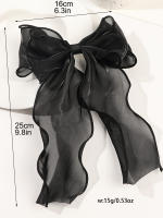 Pinza Para El Cabello De Organza Blanca Con Lazo Flotante Para Mujeres Y Niñas Material De Raya Accesorio De Cabello De Alta Calidad - details 4