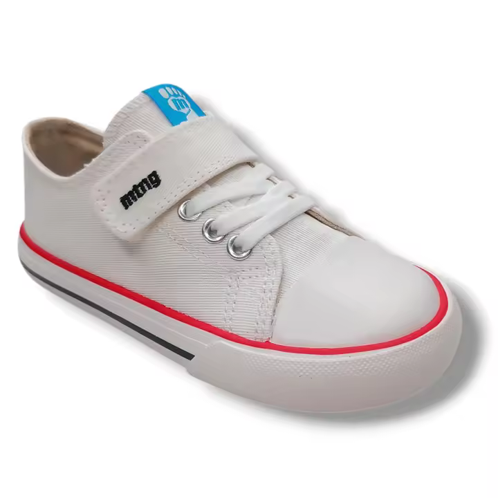 Mustang Zapatilla Lona Sneakers Barefoot Niña 49065 BLANCO calzado niños Summer ROYALE CORDONETS - 1