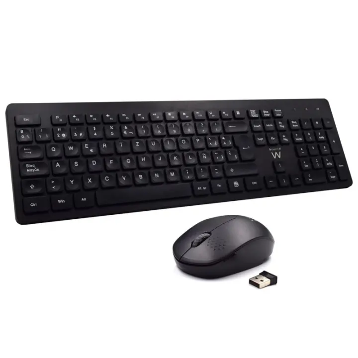 Ewent - EW3256 teclado Ratón incluido Universal RF inalámbrico QWERTY Español Negro EW3256 - 1