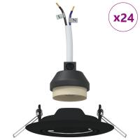 vidaXL Lámparas Set de 24 Negro Plástico 9 cm Moderno - details 2