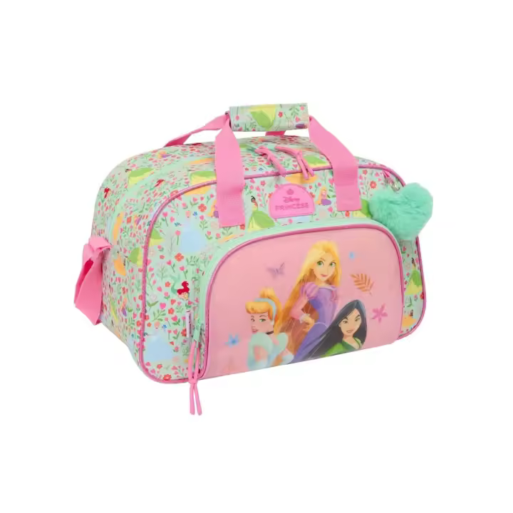 Macuto Princesas Disney | SAFTA - Bolsa deporte oficial de Disney, con cierre de cremallera y bandolera ajustable // Ref: 712580273 - 1