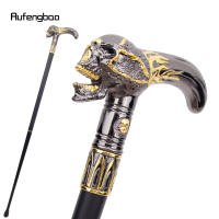 Bastón Decorativo De Cabeza De Calavera Dorada Y Negra 36'' Estilo Vintage Para Cosplay Steampunk Y Fiestas De Disfraz - details 4