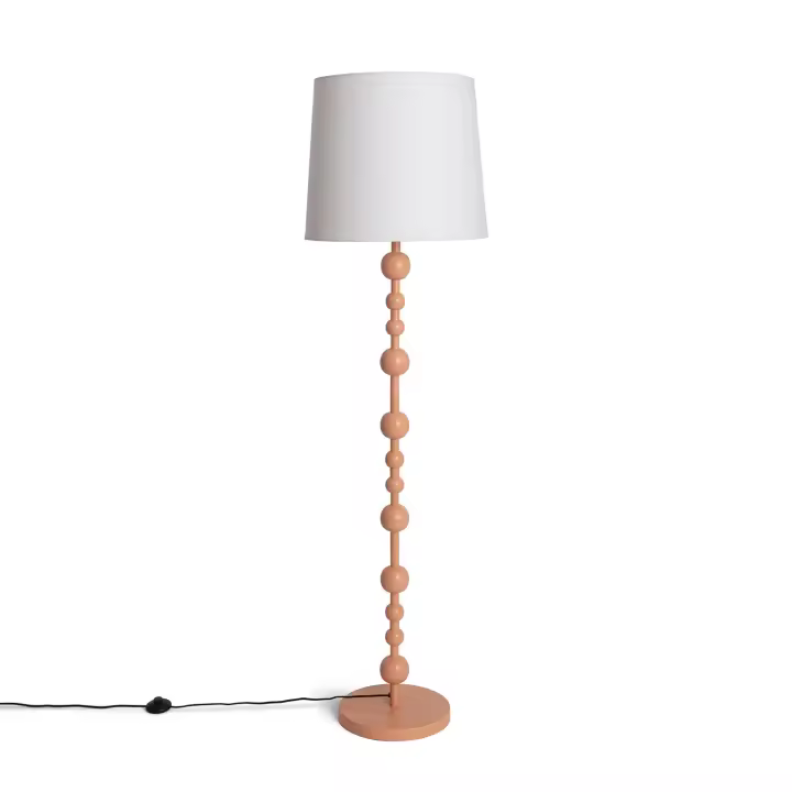 Ledkia Lámpara de Pie Metal Zunga Melocotón - 1