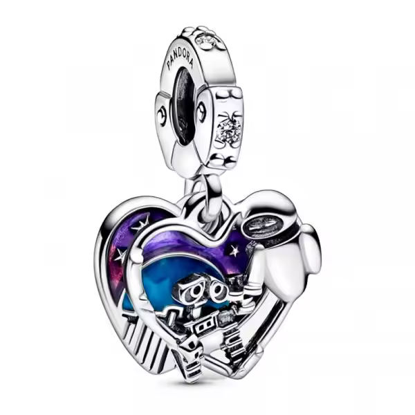 Pandora - Charm Colgante Wall-E y Eva de Disney Pixar 792518C01 - 1