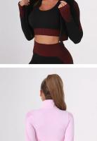 Traje de Yoga transpirable sin costuras para mujer, ropa de Fitness de verano, conjunto de tres piezas de secado ajustado, zapatos deportivos, accesorios de ropa - details 12