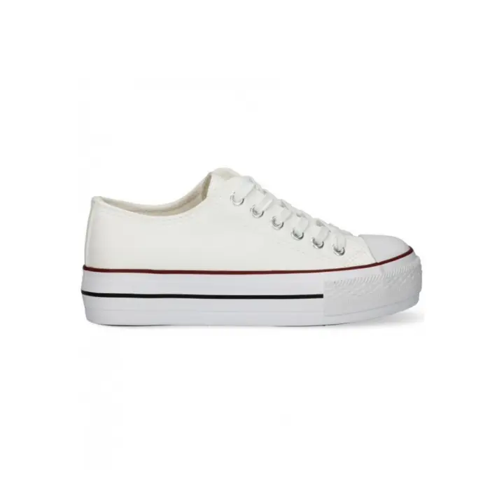 KTEY 46 MSM892 Zapatillas de lona mujer 21440 XL BASQUET DOBLE PISO NAPA BLANCO - 1
