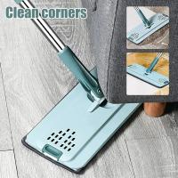 Fregona plana escurrible con cubo, manos libres, almohadillas de microfibra, uso húmedo o seco en laminado de madera dura - details 2