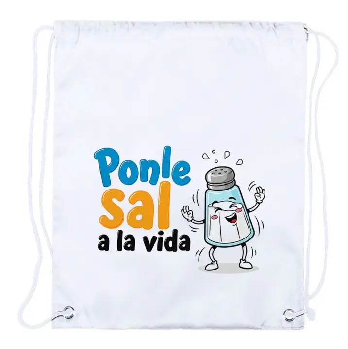 1 Mochila de cuerdas frase motivadora graciosa vida alegre divertida playa piscina picnic excursion - 1
