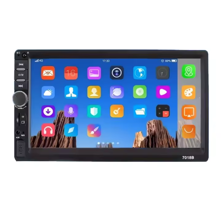 Reproductor de Auto 7 Pulgadas 2Din - CarPlay Inalámbrico/Con Cable, 260.000 Colores LCD, Cámara Trasera + Mando IR - 1