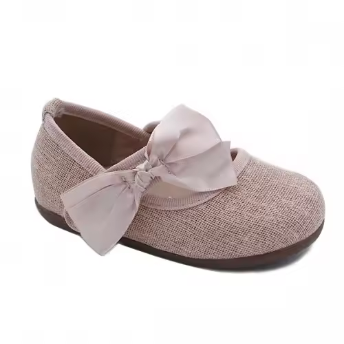 Mercedita lino con lazo BUBBLE KIDS 3687 con lazo y cierre de velcro. - 1