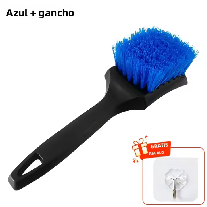 Cepillo De Limpieza Para El Hogar Y Coche Cepillo De Pneumáticos Duro Cepillo De Belleza Para Ruedas Y Asientos De Tela Cepillo Multifuncional Ecológico - 1