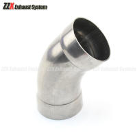 Pipilla De Escape Para Coche Y Motocicleta De Acero Inoxidable 45 Grados Material SU304 Diámetro Interior 51MM 63MM Tubo De Escape - details 0