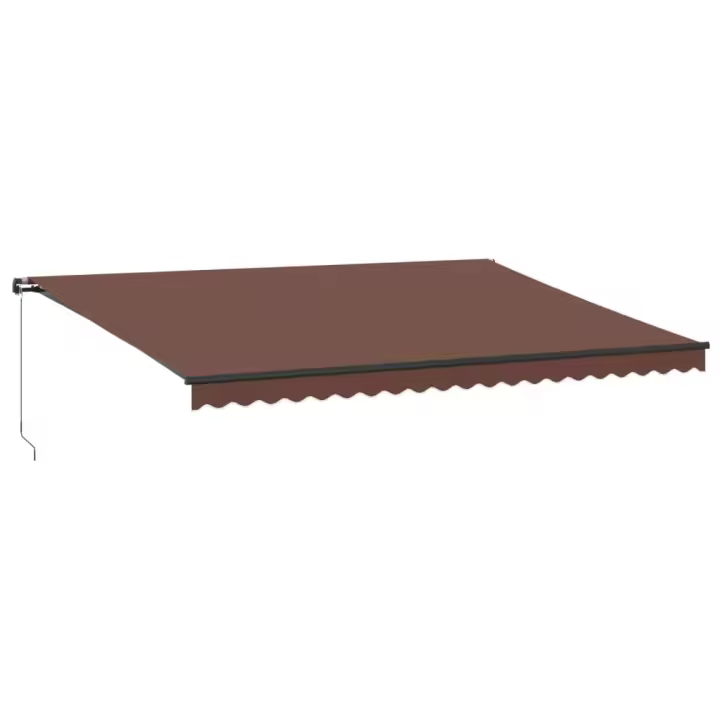 vidaXL Toldo retráctil manual con luces LED marrón 500x300 cm - 1