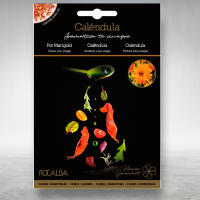 Semillas Caléndula - Sobre 10 GR (Sobre Grande) - Semillas Profesionales Gourmet con flores comestibles - Rocalba Semillas - details 2