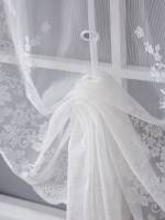 Cortina De Lace Pequeña Flor De Corea Para Cocina Y Dormitorio Estilo Romántico Francés Sin Palo Partición De Tela Para Puerta Translúcida De Polyester - details 2
