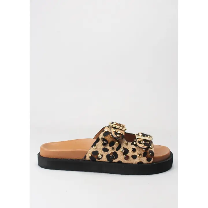 sandalia bio piel leopardo CARMELA - 1