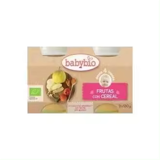 Babybio Tarrito Ecológico De Frutas Y Cereales 2X130G - 1