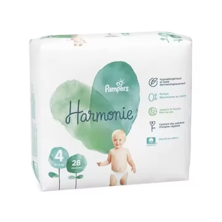 Pañales Pampers Armonía Tamaño 4 (9-14 kg) - 28 unidades - 1