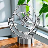 Modelo De Rotación Magnética Wobbler Tierra Movimiento Perpetuo Decoración De Escritorio Única Orbe Planetaria USB Regalo - details 2