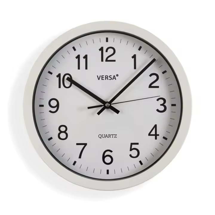 Reloj de Pared Versa Blanco Plástico Cuarzo 4,3 x 30 x 30 cm - 1