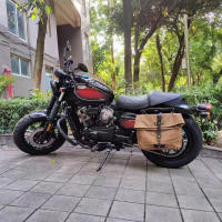 Bolsa De Hombro Para Hombre En Cuero Vacuno Y Lona Impermeable Y Resistente Al Desgaste Bolsa De Negocios Y Tiempo Libre Portátil Con Estuche Único - details 4