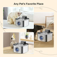 Fuente De Agua Inalámbrica Para Gatos De Acero Inoxidable Recargable Automática Filtro De Circulación Silenciosa Tazón Para Mascotas - details 3