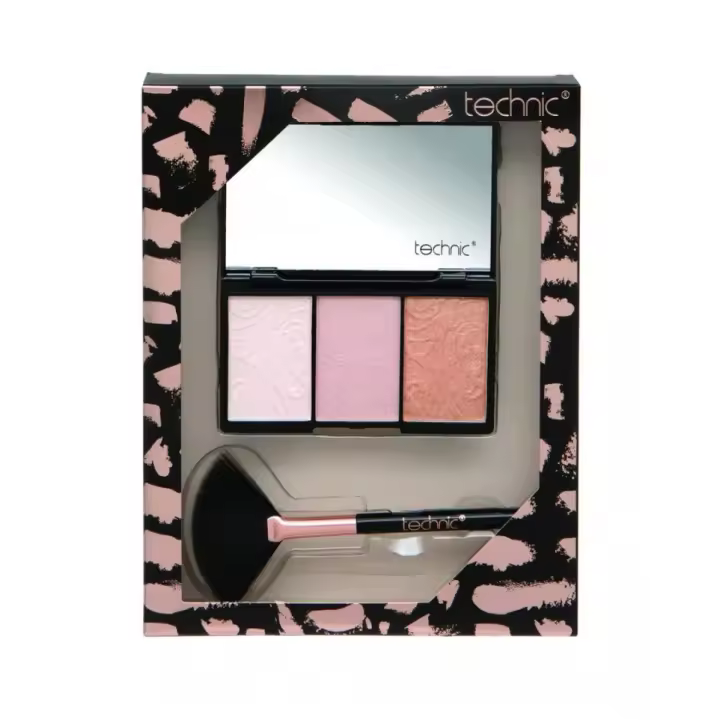 TECHNIC POLVOS ILUMINADORES SET 3 TONOS + BROCHA 10 g Ref. 990220 - 1
