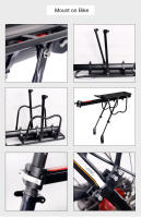 Portabolsas Para Bicicleta Deemount Soporte De Carga Trasero Ajuste Para MTB Y Bicicleta Gruesa De 20-29'' Y 4.0'' Color Negro Aluminio - details 6