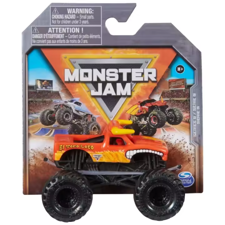 SPIN MASTER - Coche Monster Jam EL TORO LOCO - Vehículo escala 1/70 - Serie 9 - Coche de juguete - Para mayores de 3 años - 1