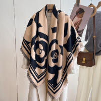 Bufanda De Cashmere Imitación Para Mujer Invierno Caliente Envoltura Suéter De Seda Algodón Cuadrado Moda Chal De Cuello - details 3