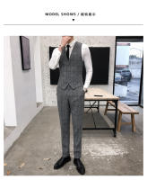 Nueva Moda Traje Tres Piezas Para Hombre Estilo Delgado Casual + Negocios Chaqueta + Pantalones Material Poliéster Adecuado Para Bodas Cuatro Estaciones - details 18