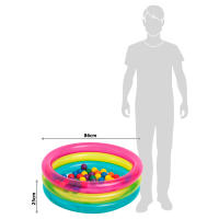 Piscina de bolas hinchable INTEX con 50 bolas de colores - details 4