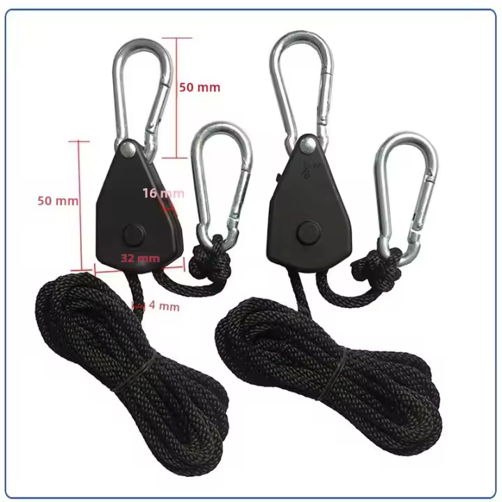 Correa Ajustable De 8 Pulgadas Para Colgar Sombra De Árbol Lámpara De Cultivo Con Anillo De Levantamiento Y Gancho 1 Pieza Accesorio De Tenda - 1