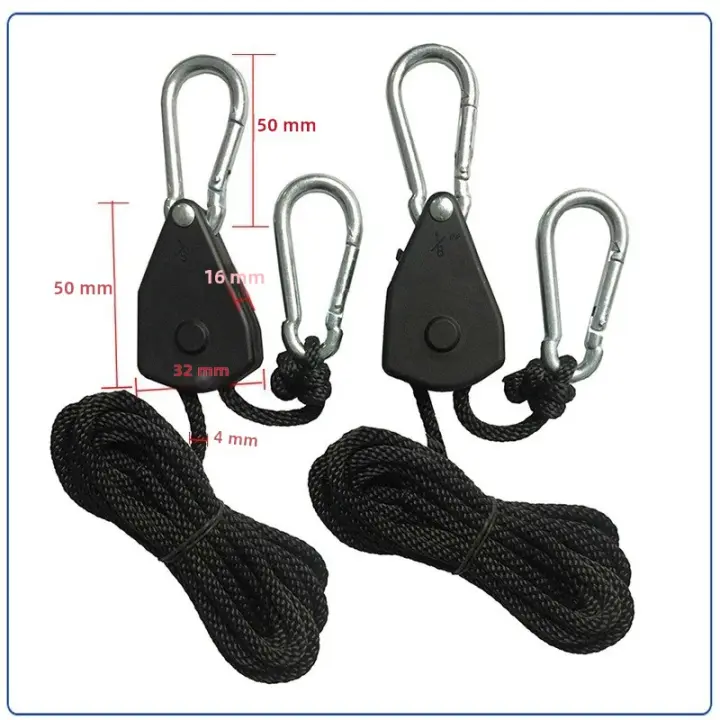 Correa Ajustable De 8 Pulgadas Para Colgar Sombra De Árbol Lámpara De Cultivo Con Anillo De Levantamiento Y Gancho 1 Pieza Accesorio De Tenda - 1