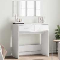 vidaXL Tocador con espejo color 80x39x80 cm en color Gris hormigón/Gris sonoma/Blanco y más | decorativo de pared para baño dormitorio recibidor moderno - details 2