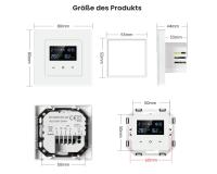Termostato de calefacción por suelo radiante con WiFi inteligente AVATTO, sistema 55 estándar, superficie de cristal, para control de temperatura ambiente y actuador, compatible con Alexa/Google Home/Smart Life, WiFi de 2,4 GHz, 240 V, - details 3