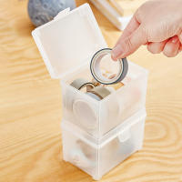 2Pcs/Set Cajas Rectangulares Transparentes De Plástico Para Almacenamiento Organizador De Joyas Y Tarjetas Caja De Contenedor Para Coleccionar Artículos Pequeños - details 1