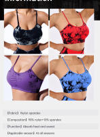 Chaleco De Yoga Para Mujer Sin Almohadillas De Sujetador Transpirable Y Sin Costuras Con Suspensión Vestido De Deporte Para Gimnasio Y Correr - details 3