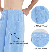 Conjunto De 2 Toallas De Baño Para Hombres De Seda Coral Absorbente Uso Doméstico Pueden Ser Usadas O Envolvidas Para Playa Y Camping - details 5